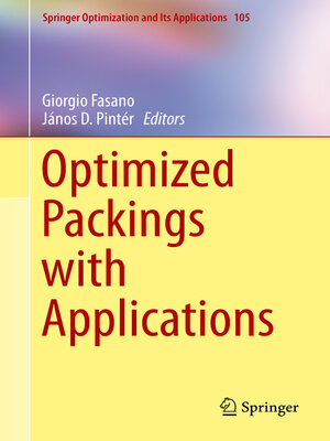 cover image of Optimized Packings with Applications